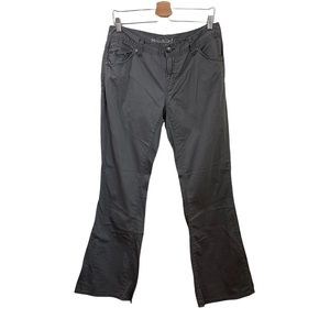 Maurices Gray Mid Rise Pants Back Pocket Flaps Stitching Accents Size 13